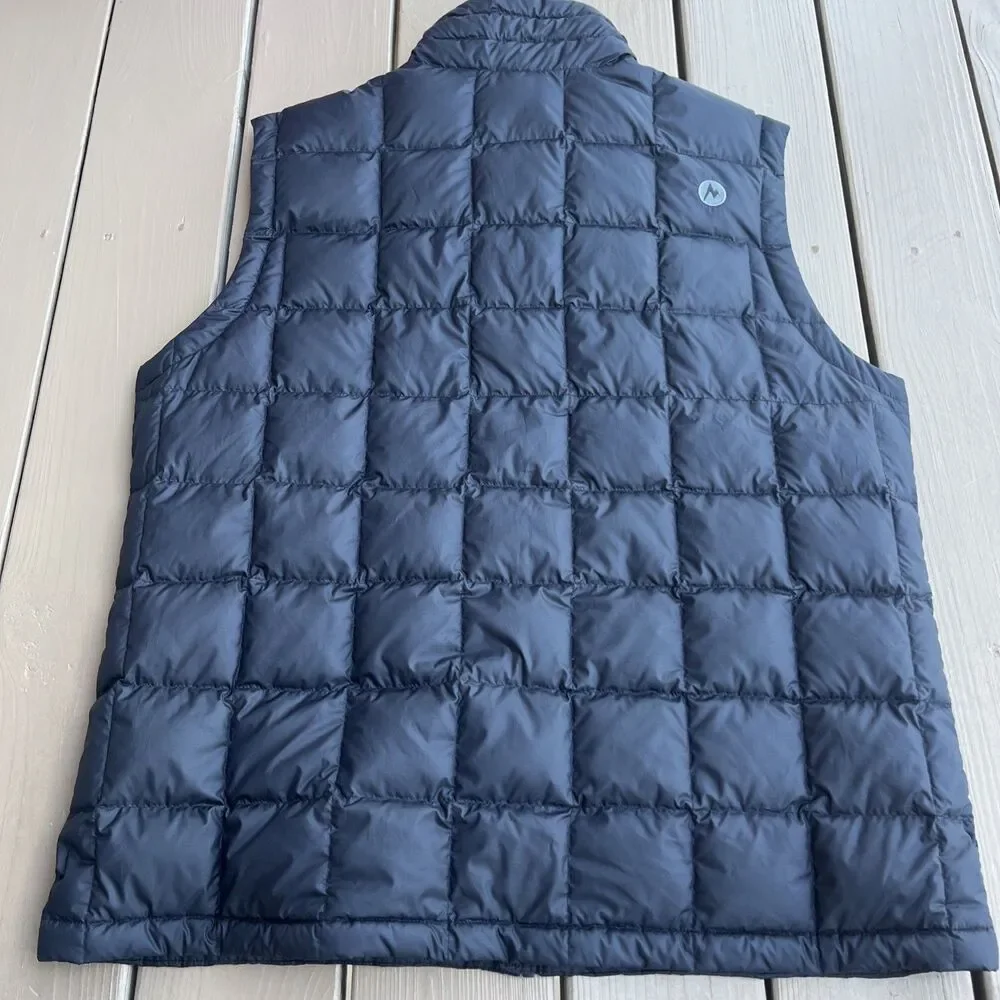MARMOT Men's Highlander Down Winter Vest 700 Fill Front Pockets Black Size 2XL